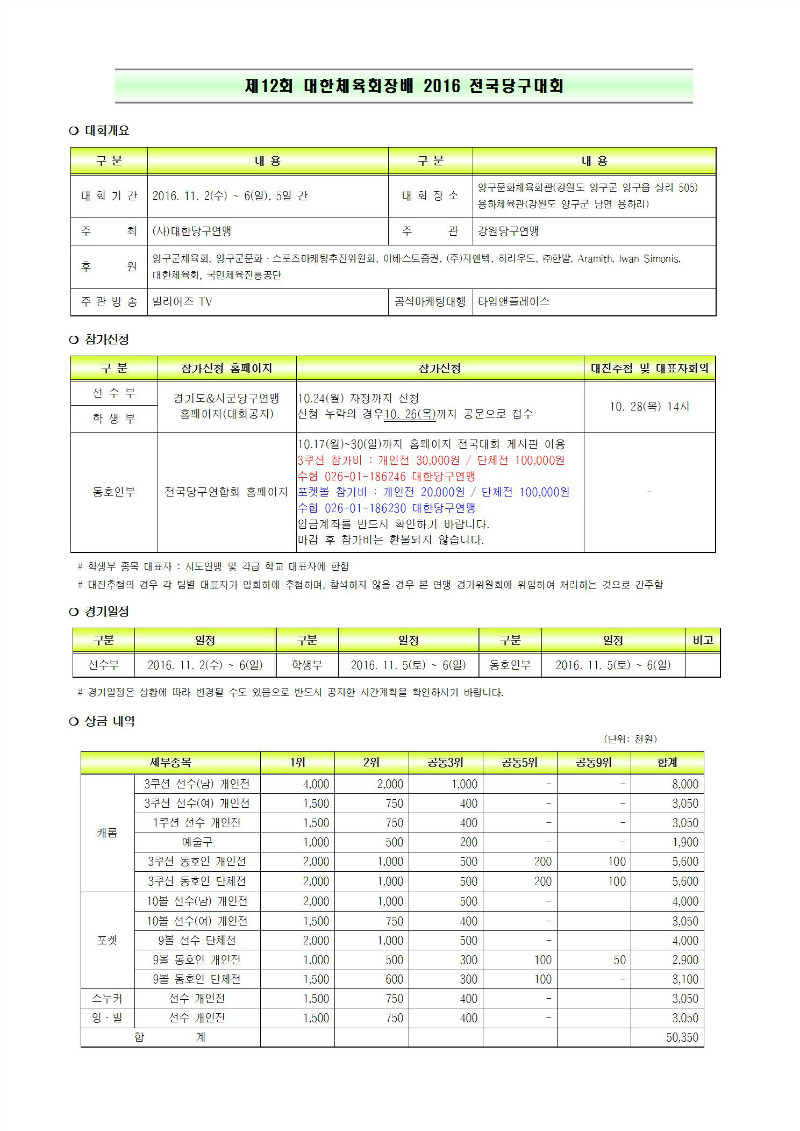 제12회 대한체육회장배 2016 전국당구대회 요강(10.13)_게시용001.jpg